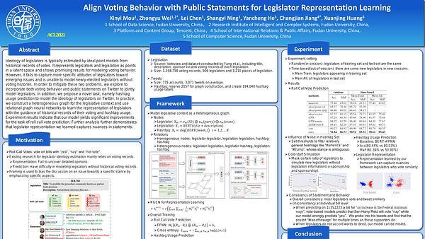 Align Voting Behavior with Public Statements for Legislator Representation Learning