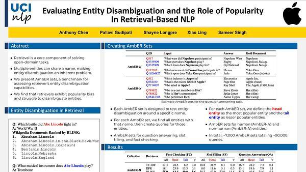 Evaluating Entity Disambiguation and the Role of Popularity in Retrieval-Based NLP