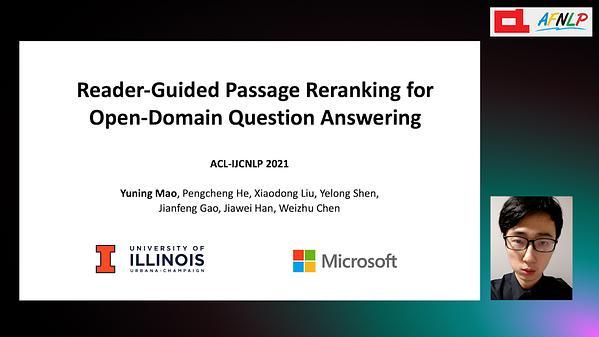 Reader-Guided Passage Reranking for Open-Domain Question Answering
