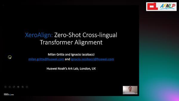 XeroAlign: Zero-shot cross-lingual transformer alignment