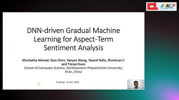 DNN-driven Gradual Machine Learning for Aspect-term Sentiment Analysis