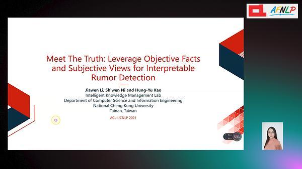 Meet The Truth: Leverage Objective Facts and Subjective Views for Interpretable Rumor Detection