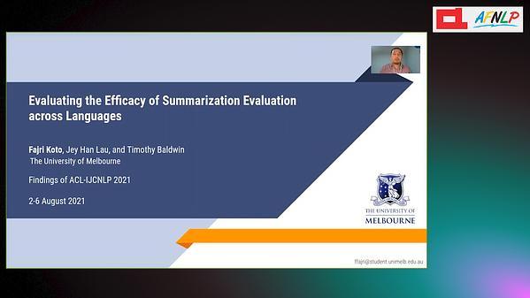 Evaluating the Efficacy of Summarization Evaluation across Languages