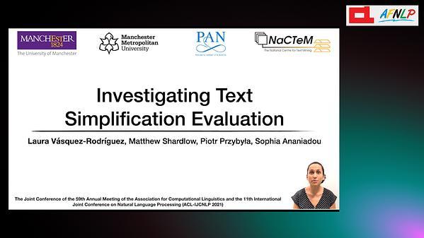 Investigating Text Simplification Evaluation