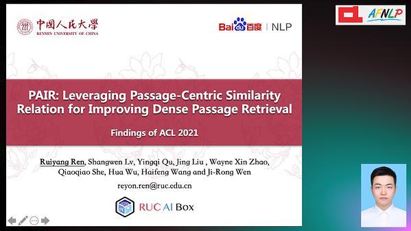 PAIR: Leveraging Passage-Centric Similarity Relation for Improving Dense Passage Retrieval
