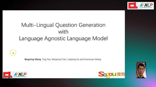 Multi-Lingual Question Generation with Language Agnostic Language Model