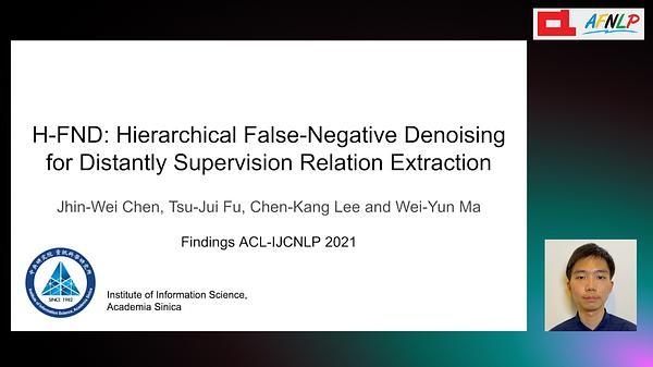 H-FND: Hierarchical False-Negative Denoising for Distant Supervision Relation Extraction