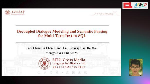 Decoupled Dialogue Modeling and Semantic Parsing for Multi-Turn Text-to-SQL