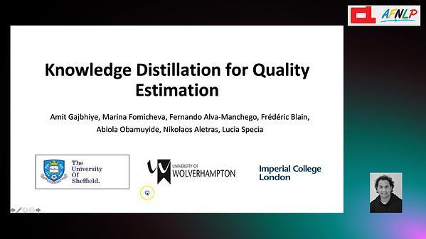 Knowledge Distillation for Quality Estimation