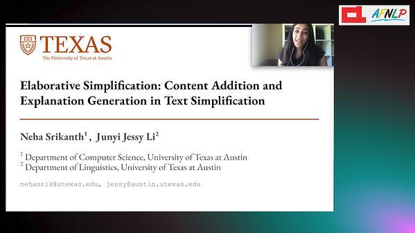 Elaborative Simplification: Content Addition and Explanation Generation in Text Simplification