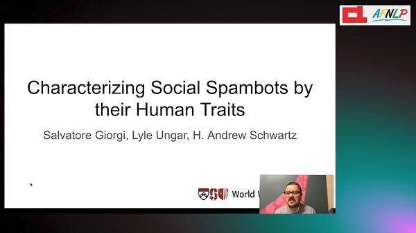 Characterizing Social Spambots by their Human Traits