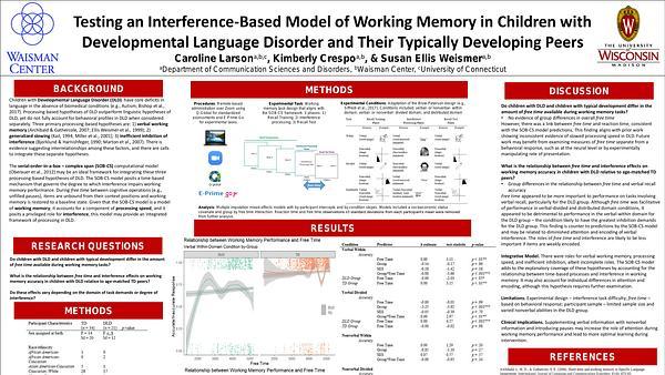 Testing an interference-based model of working memory in children with developmental language disorder and their typically developing peers