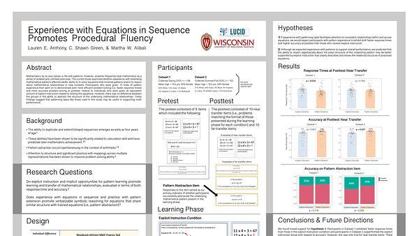 Experience with Equations in Sequence Promotes Procedural Fluency