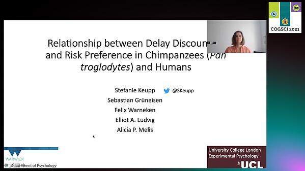Relationship between Delay Discounting and Risk Preference in Chimpanzees (Pan troglodytes) and Humans