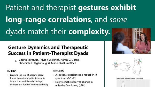 Gesture Dynamics and Therapeutic Success in Patient-Therapist Dyads