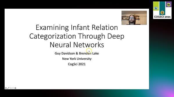 Examining Infant Relation Categorization Through Deep Neural Networks