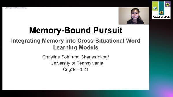Memory Constraints on Cross Situational Word Learning