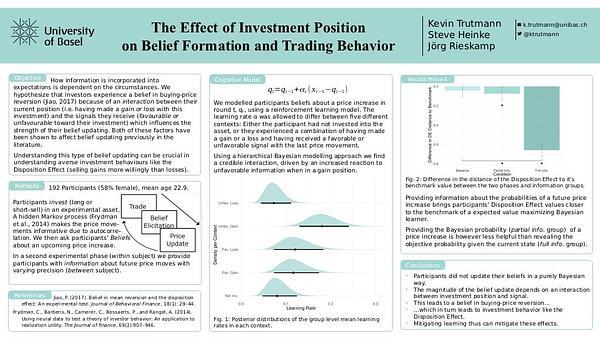 The Effect of Investment Position on Belief Formation and Trading Behavior