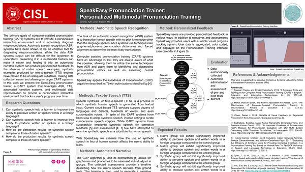 SpeakEasy Pronunciation Trainer: Personalized Multimodal Pronunciation Training