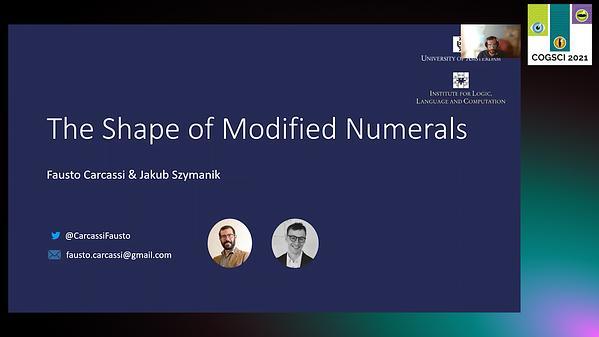 The Shape of Modified Numerals