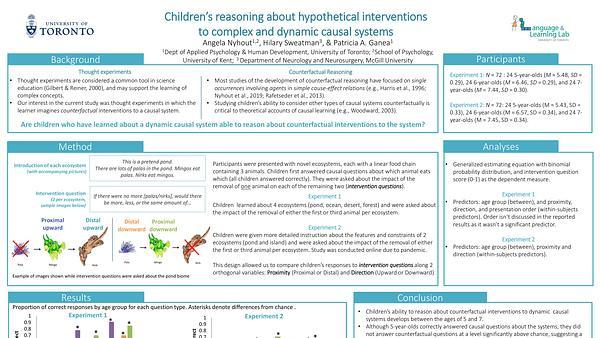 Children’s reasoning about hypothetical interventions to complex and dynamic causal systems