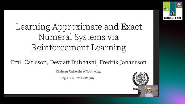 Learning Approximate and Exact Numeral Systems via Reinforcement Learning