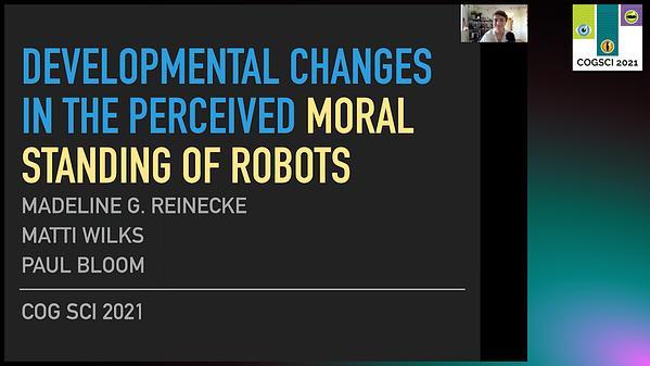 Developmental changes in perceived moral standing of robots