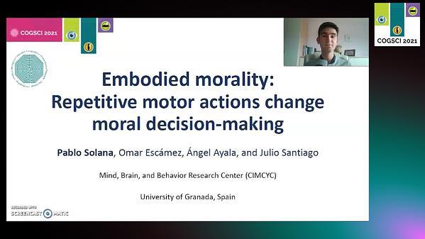 Embodied morality: Repetitive motor actions change moral decision-making