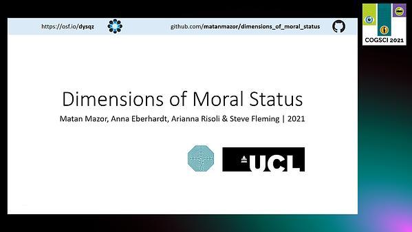 Dimensions of Moral Status