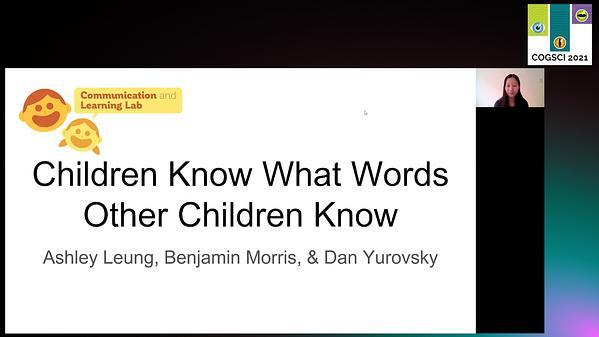 Children know what words other children know