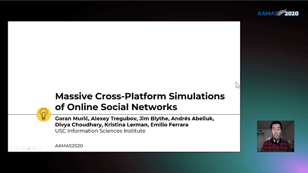 Massive Cross-Platform Simulations of Online Social Networks