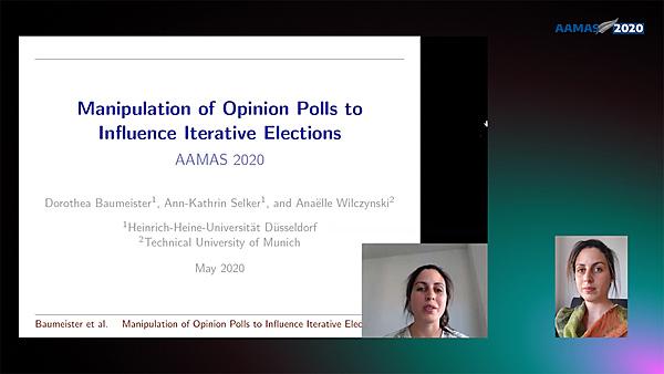 Manipulation of Opinion Polls to Influence Iterative Elections