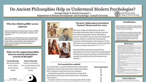 Do Ancient Philosophies Help Us Understand Modern Psychologies?