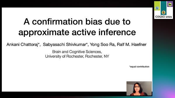 A confirmation bias due to approximate active inference