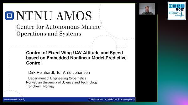 Control of Fixed-Wing UAV Attitude and Speed Based on Embedded Nonlinear Model Predictive Control