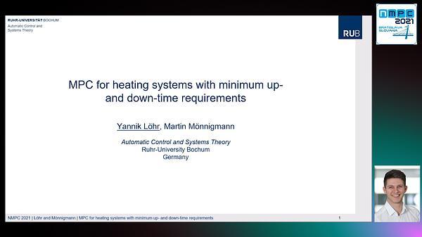MPC for Heating Systems with Minimum up- and Down-Time Requirements