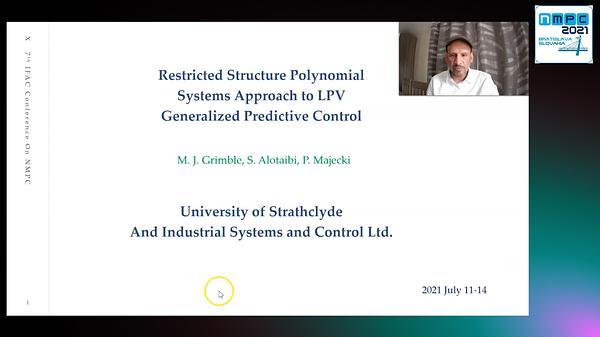 Restricted Structure Polynomial Systems Approach to LPV Generalized Predictive Control