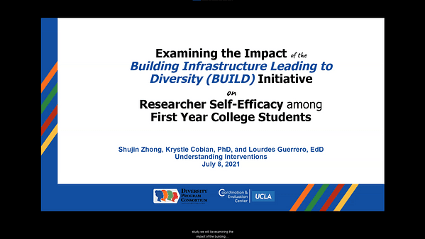 Examining the Impact of the BUilding Infrastructure Leading to Diversity (BUILD) Initiative on Researcher Self-Efficacy among First Year Students
