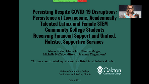 Persisting Despite COVID-19 Disruptions: Persistence of Low income, Academically Talented Latinx and Female STEM Community College Students Receiving Financial Support and Unified, Holistic, Supportive Services