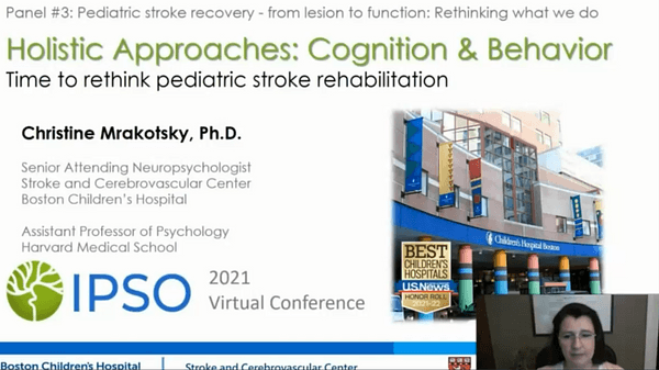 Pediatric stroke recovery - from lesion to function: Rethinking what we do - Christine Mrakotsky
