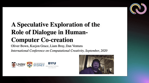 A Speculative Exploration of the Role of Dialogue in Human-Computer Co-creation