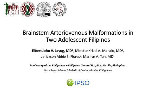 Brainstem arteriovenous malformation in two adolescent Filipinos