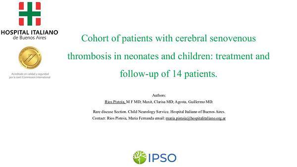Cohort of patients with cerebral venous thrombosis in neonates and children: treatment and follow-up of 14 patients