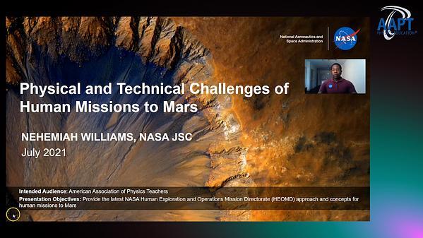 Physical and Technical Challenges for Human Missions to Mars