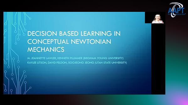 Decision Based Learning in Conceptual Newtonian Mechanics