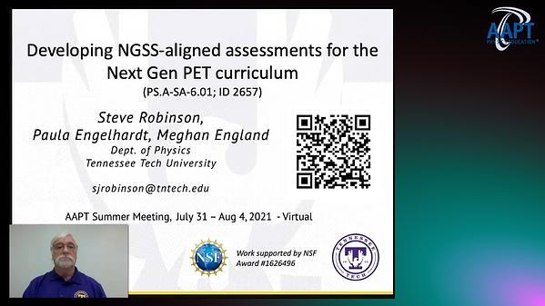 Developing NGSS-aligned assessment tasks for the Next Gen PET curriculum