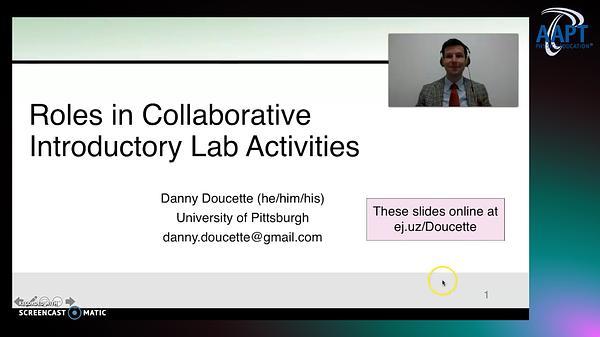 Roles in Collaborative Introductory Lab Activities