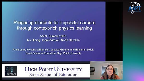 Preparing students for impactful careers through context-rich physics learning