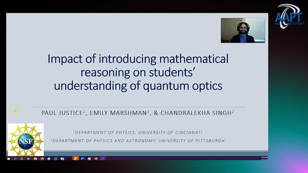 Impact of mathematical rigor on students’ understanding of quantum optics