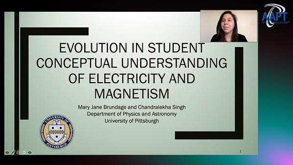 Evolution in student conceptual understanding of electricity and magnetism